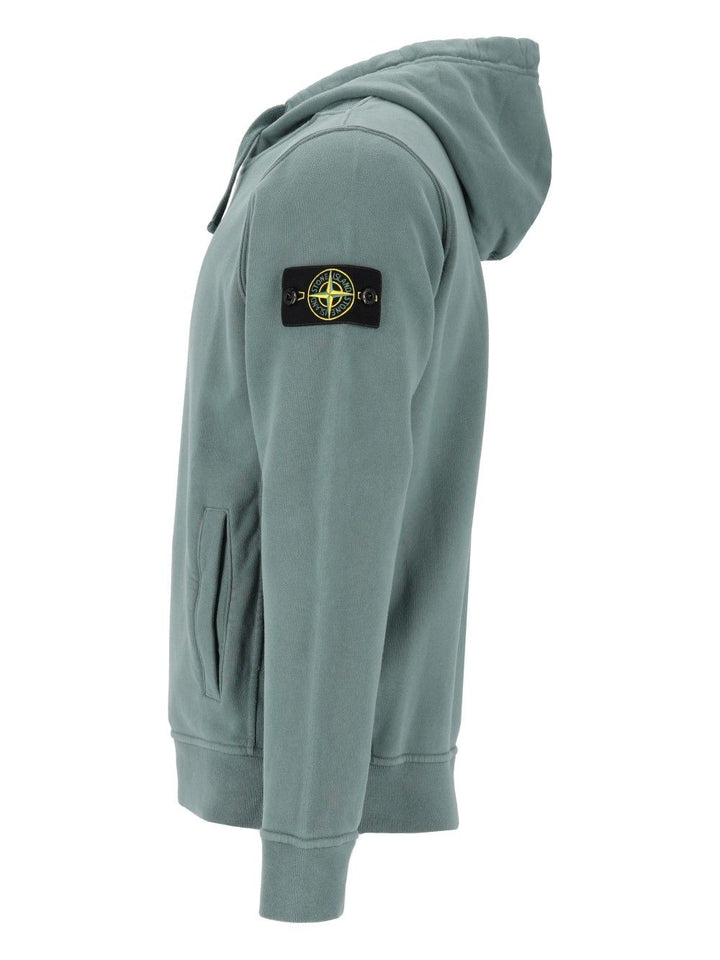 Stone Island Brushed Organic Cotton Hoodie Sweatshirts - Green | 9af5b00af99a30ffd33c1c43ceceeaf8d7696f4a
