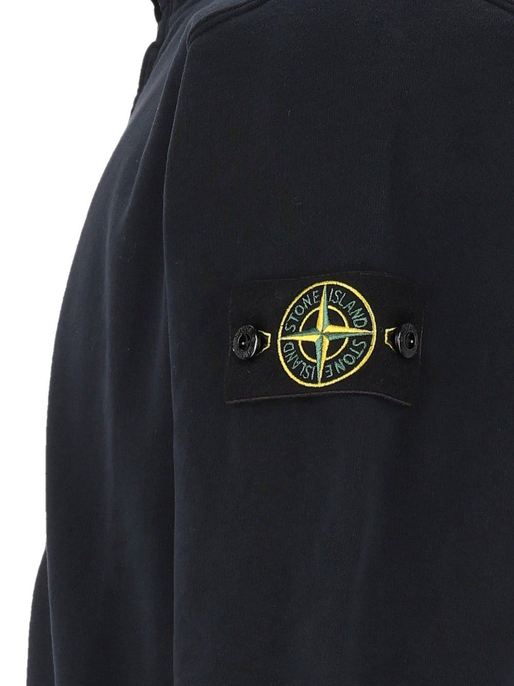Stone Island Fleece Track Jacket Knitwear - Blue | 6eea513ae1533c4d627d37ad388fc87def3184b6