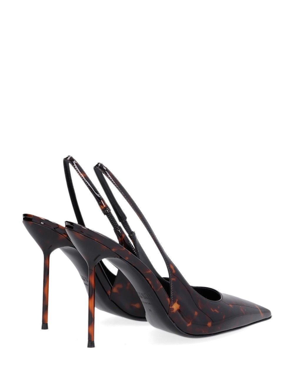 Paris Texas Lidia Slingback Printed Patent Pumps - Brown | a4c9e72073acbd691b7be9fd4a70a67e26326798