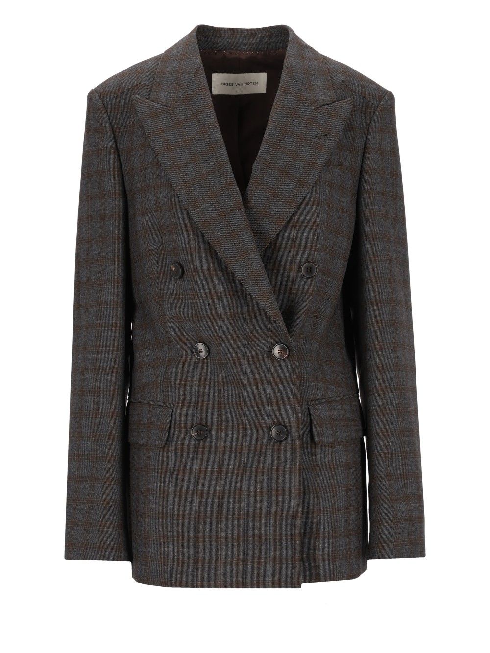 Dries Van Noten “Barrysta” Double-Breasted Blazer Jackets - Brown | 44fbf10d640e2ca947cddc74325f825901989902