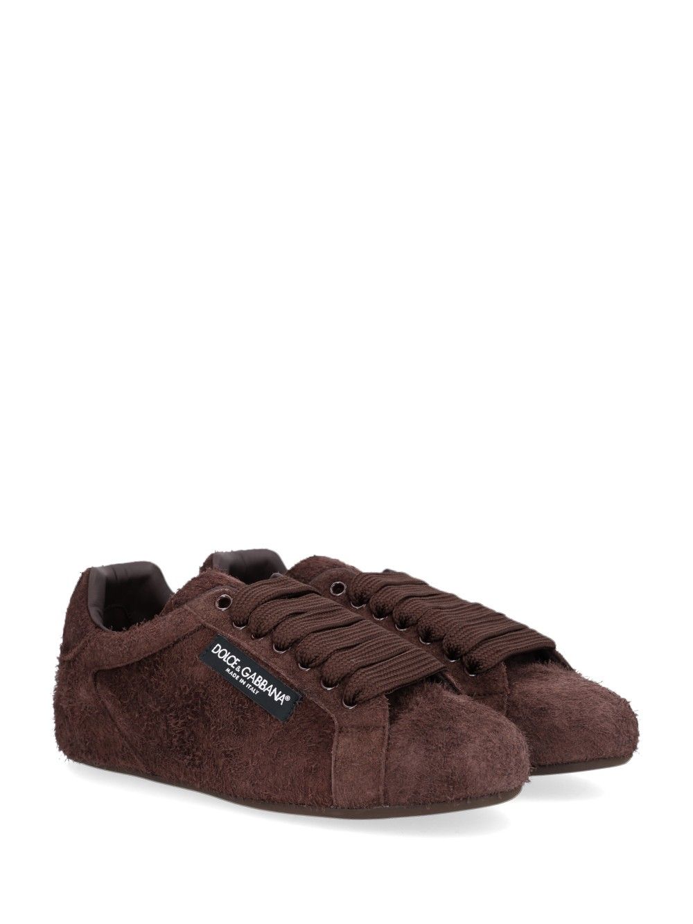 Dolce & Gabbana Suede & Leather Sneakers - Brown | 318889b85f6a037d945be89041923a9b8f3fcafd