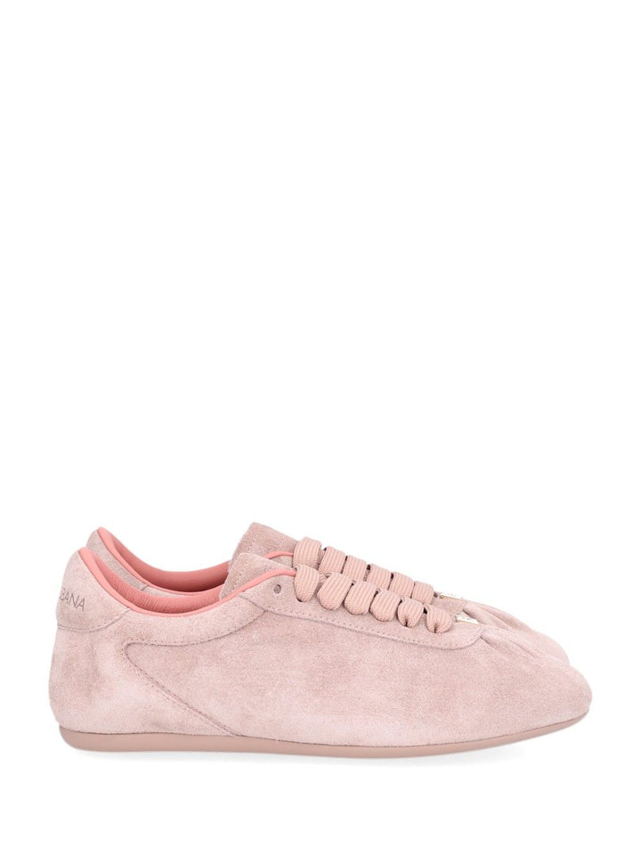 Dolce & Gabbana Ballet Sneaker In Suede Sneakers - Rose | 1398c169ef9b17dd2e4ed4e626698efc073ff233