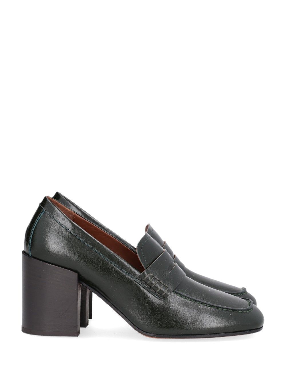 Dries Van Noten Heeled Moccasin Pumps - Green | 02ee9947e8343d629c93325e35e0e5baa0ef0749