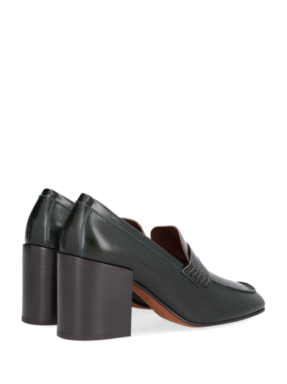 Dries Van Noten Heeled Moccasin Pumps - Green | 079521b604d48386b7cc780ec6b5a45ca53bd132