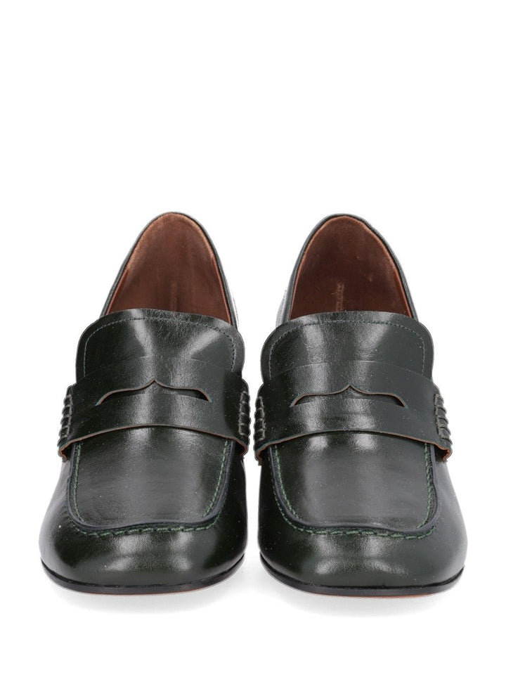 Dries Van Noten Heeled Moccasin Pumps - Green | 87cf4ab6518c3ba197e954fca13790ce83c450db