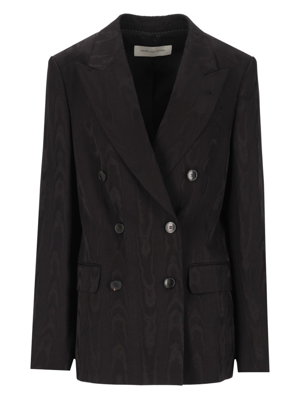 Dries Van Noten “Barrysta” Double-Breasted Blazer Jackets - Black | 2f8d4ca9fb8e8eebb25748b49aea4169f28538c3