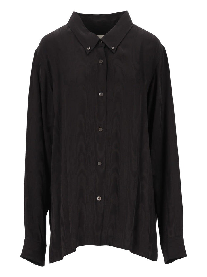 Dries Van Noten Cheers Moire Viscose Shirt Shirts - Black | 0a277917be4472371c45d8ca9e38d756d90f9ff5