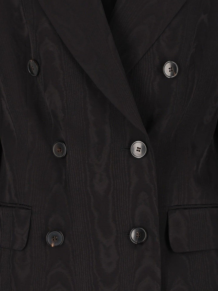 Dries Van Noten “Barrysta” Double-Breasted Blazer Jackets - Black | 5339bf180fe856054ec1d9ff2b698a2ce1844586