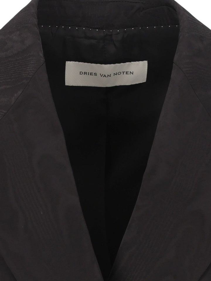 Dries Van Noten “Barrysta” Double-Breasted Blazer Jackets - Black | 23a205f872df4089063b2f9aaea477f625529103