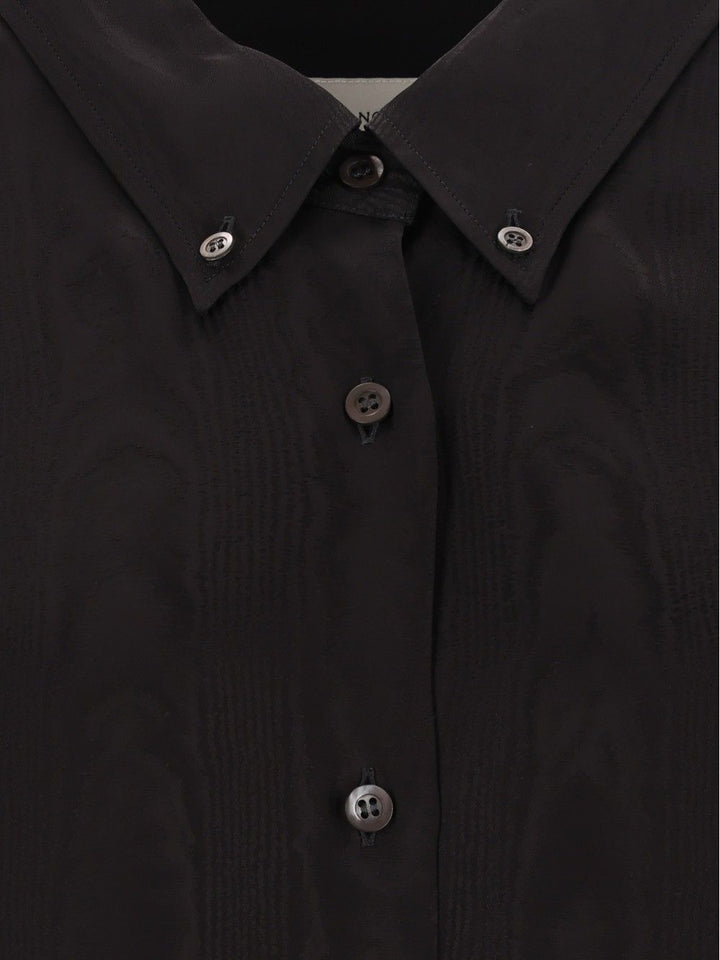Dries Van Noten Cheers Moire Viscose Shirt Shirts - Black | 14a672693184cbac2ed3016b2fc0584627f16a0d