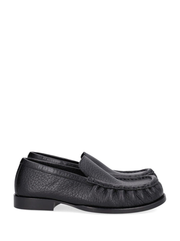 Slip-On Leather Loafers Scarpe Basse Black