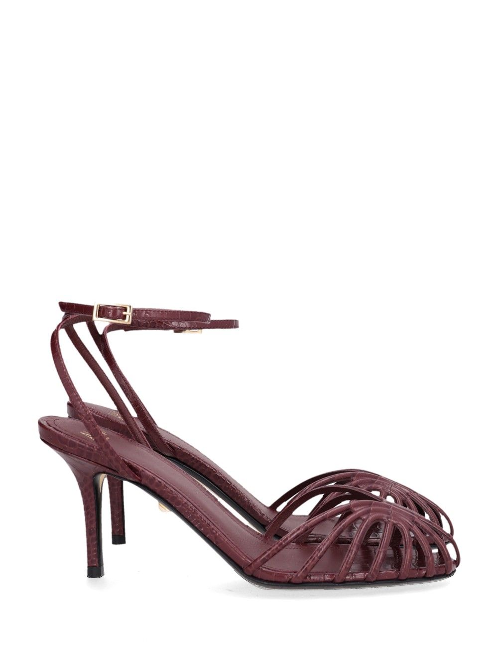 Alevi' Milano Blake 75 Hf Lizard Printed Leather Sandal Sandals - Bordeaux | a46f43d75c9a49eccecd6ca0cdddfd831bf2d672