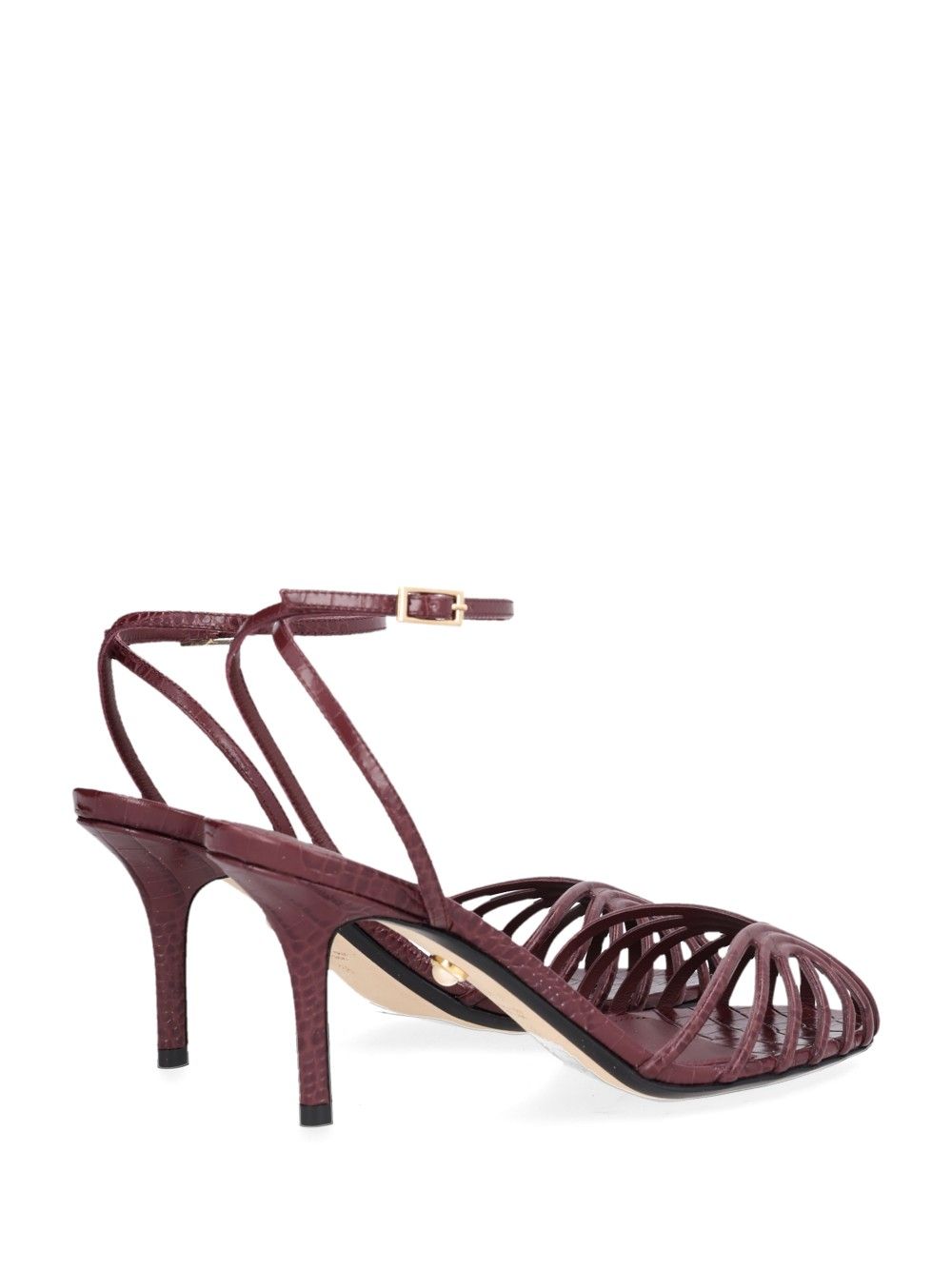 Alevi' Milano Blake 75 Hf Lizard Printed Leather Sandal Sandals - Bordeaux | b4876c7e2ee361cb52bb3f4ad59e463550f4b4bc