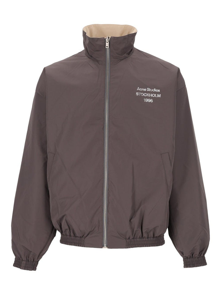 Acne Studios Reversible Jacket With Logo Jackets - Beige | b2afffb234e960a6c1152399e8c8298c31f95527