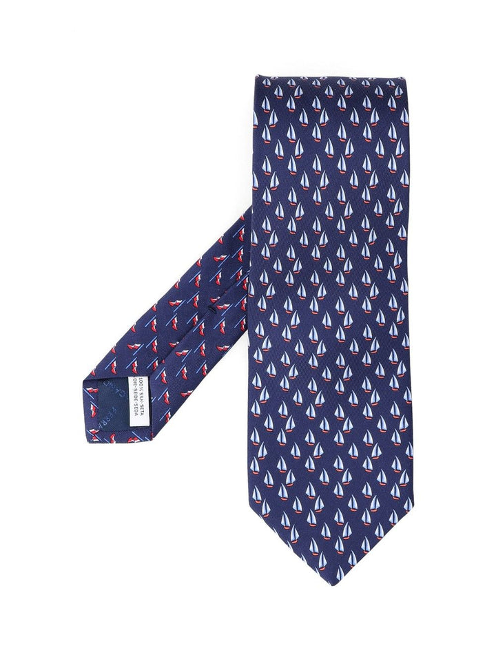 Ferragamo Catamarano Ties And Bow Ties - Blue | 0c366aaad9211df0debf3c29fa2f61c394cf9727