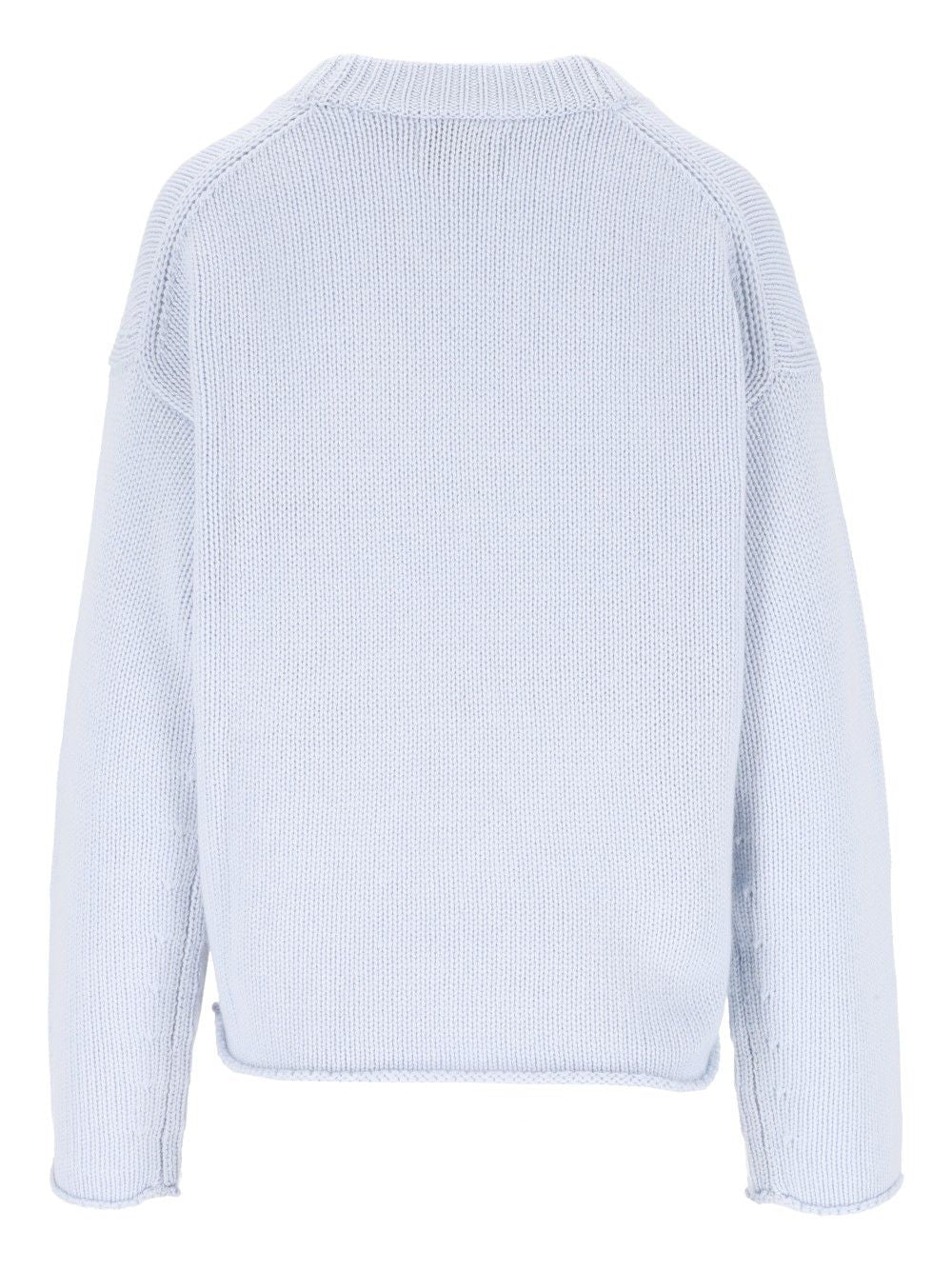 Loulou De Saison Derry Cashmere U-Neck Sweater Knitwear - Light blue | d17bc420fbd28f23fa3abc34d905cf210525e2a7
