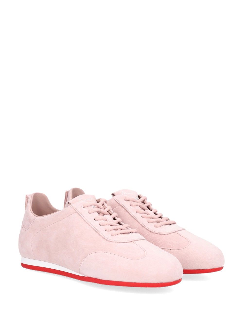 Christian Louboutin Eleonora Flex Flat Suede Retourne/Nappa Sneakers - Rose | dedb6a7a820954ad55251f0b8f20272735a28fbf