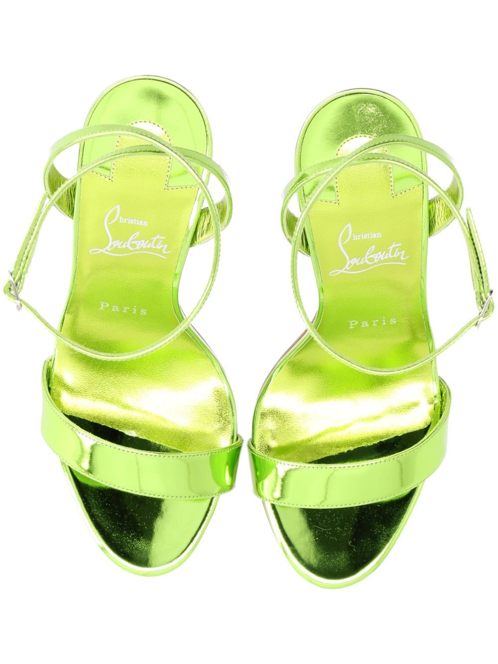 Christian Louboutin Miss Z Sandal 100 Specchio/Lining Sandals - Green | 67920c7e38c8a4cdeac8b916e2f31b3d107bf4bd