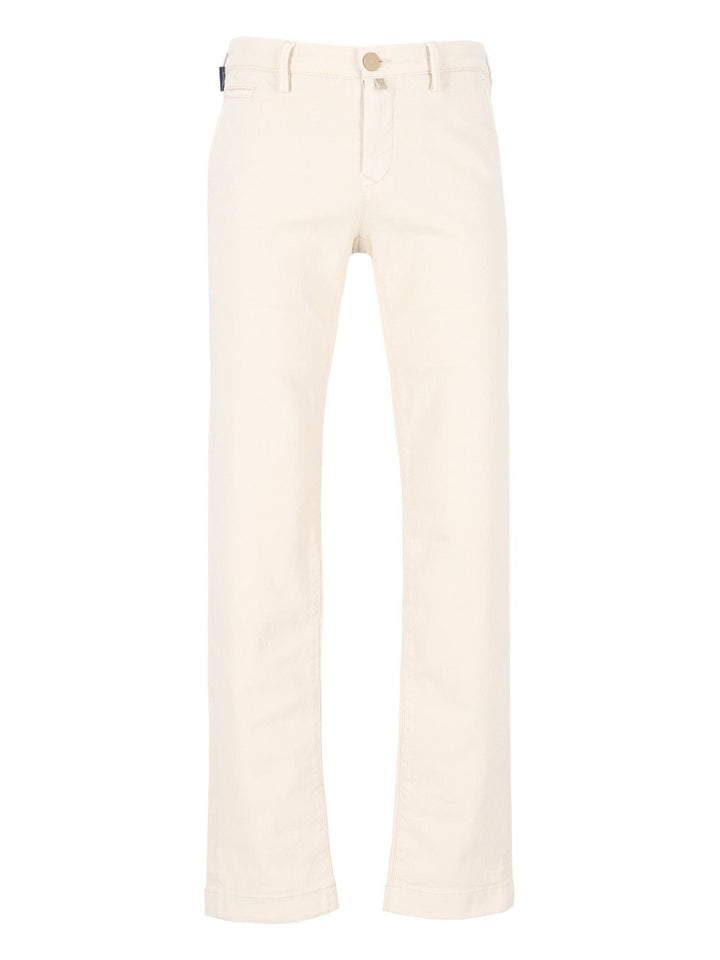 Jacob Cohen Pantalone Slim Fit Bobby 93 Cot 7 Elastan Trousers - White | fe54e6fed0777662859f467e9ba83bb985bb4722