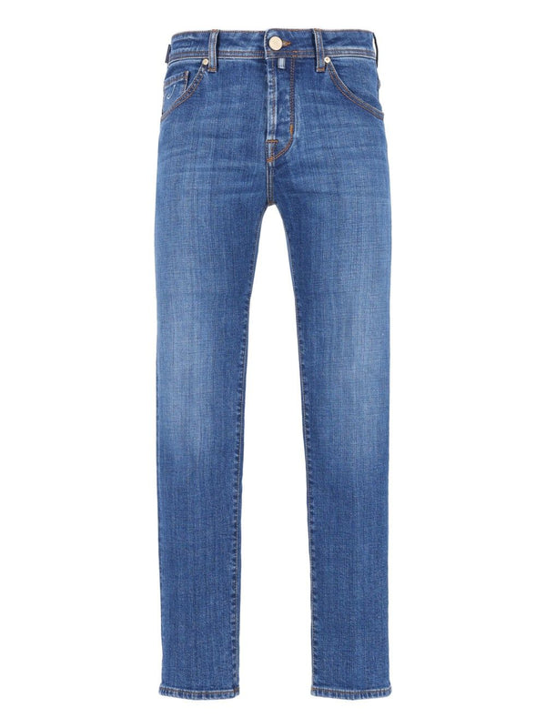 Pant5 Pkt Cropped Slim Fit Scott 13,5 Oz Salpa Blu 95 Cot 4 Elastan Jeans Blue