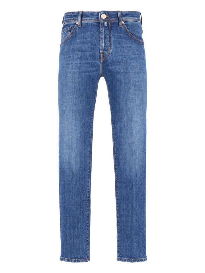 Jacob Cohen Pant5 Pkt Cropped Slim Fit Scott 13,5 Oz Salpa Blu 95 Cot 4 Elastan Jeans - Blue | 0149b02fb7f569c49aef04eea93057e92f244b2d