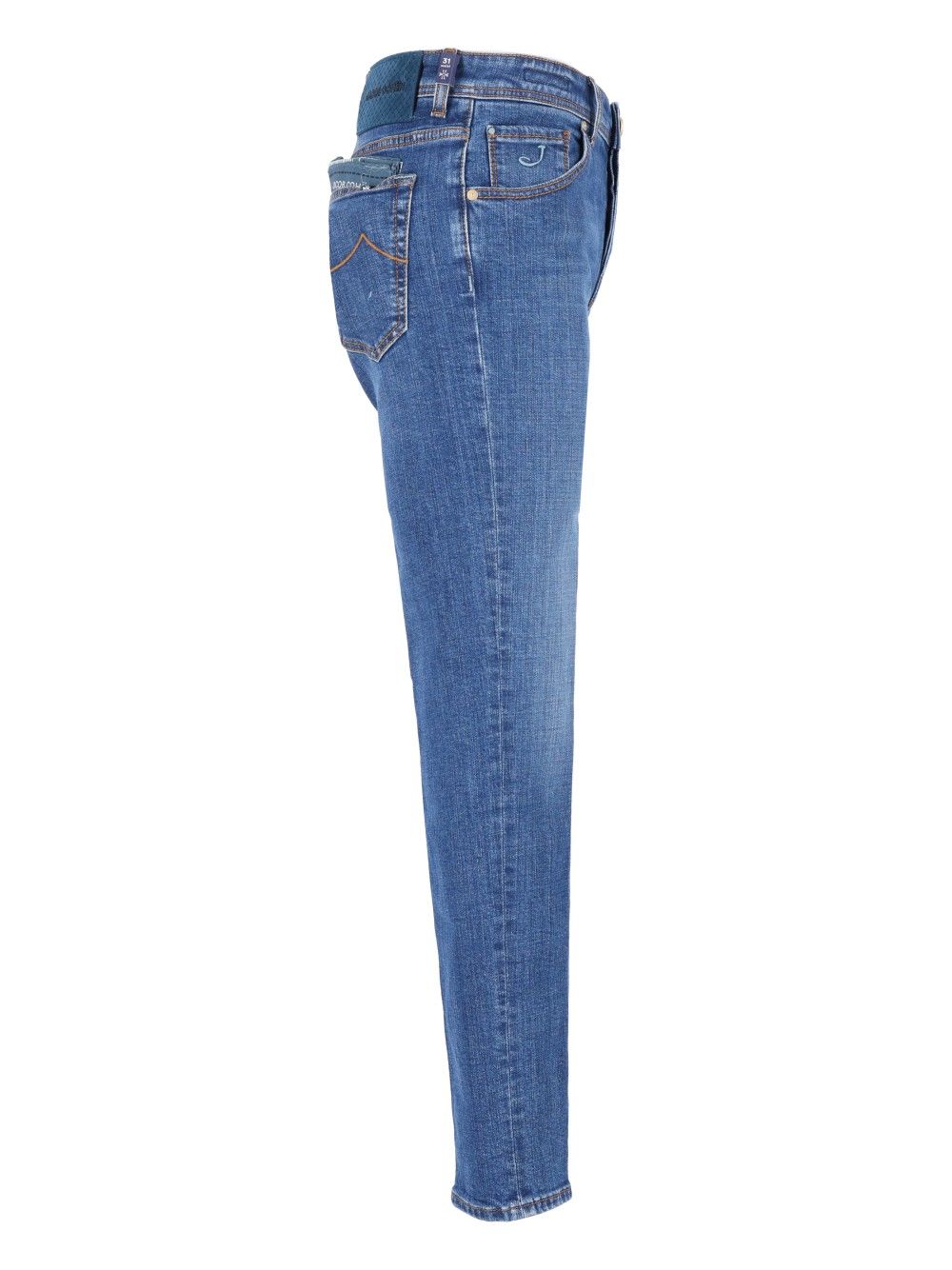 Jacob Cohen Pant5 Pkt Cropped Slim Fit Scott 13,5 Oz Salpa Blu 95 Cot 4 Elastan Jeans - Blue | 91d921f4ed1c80911ae9378d5ed8aa717be2c38a