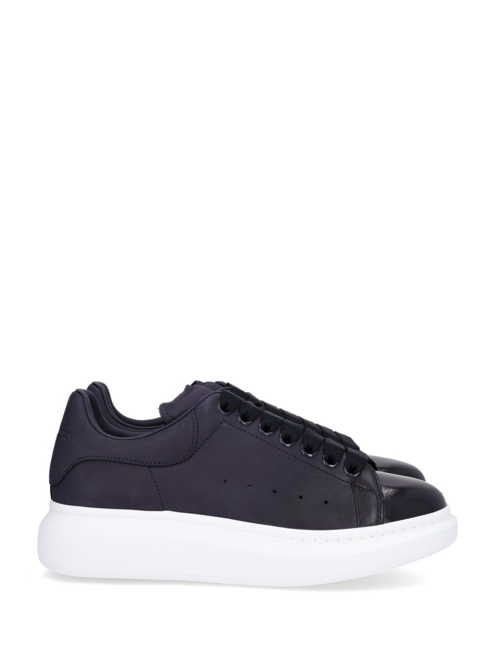 Mcqueen Oversized Leather Sneakers - Blue | b6a778005d391fa414493693720b76c02e55be7e
