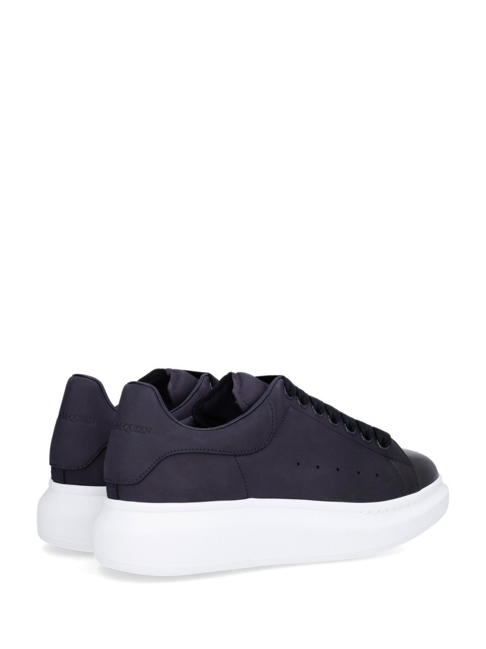 Mcqueen Oversized Leather Sneakers - Blue | 955c8232dbdbdd1c4a252577553548f811c7ecf5