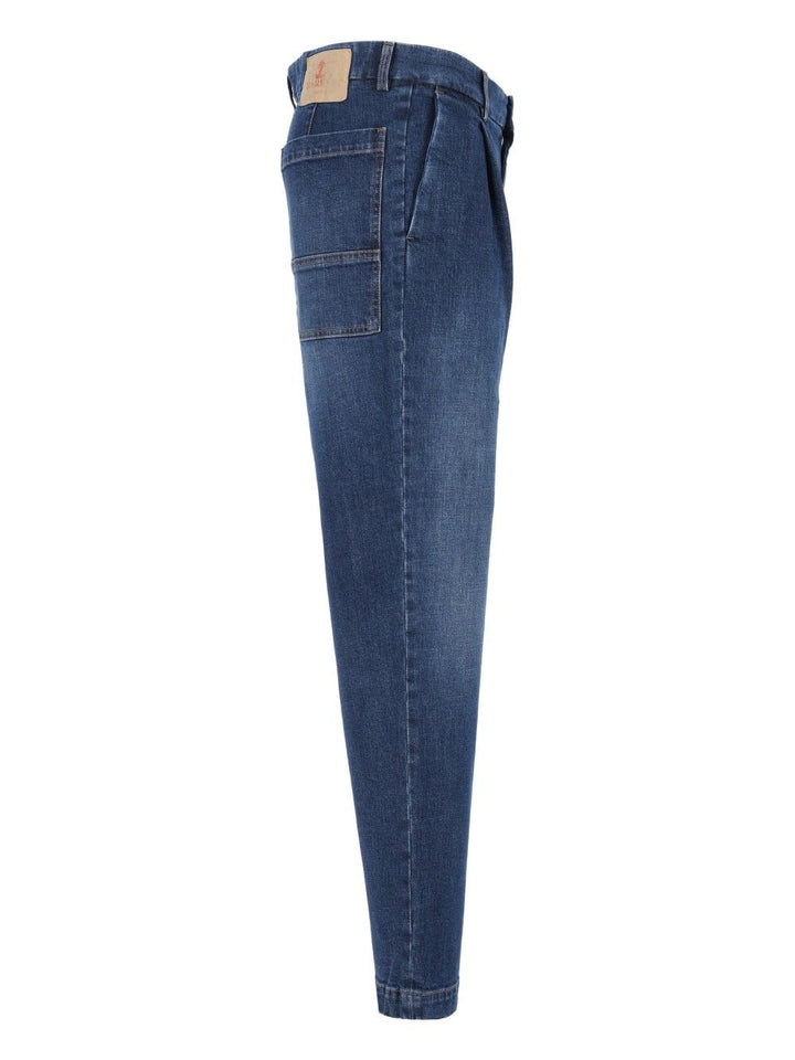 Barena Venezia Pantalone Mazenga Paro 99 Cotone 1 Elastan Trousers - Blue | bb583204fcacfcd565b0bc569b294c8095222448