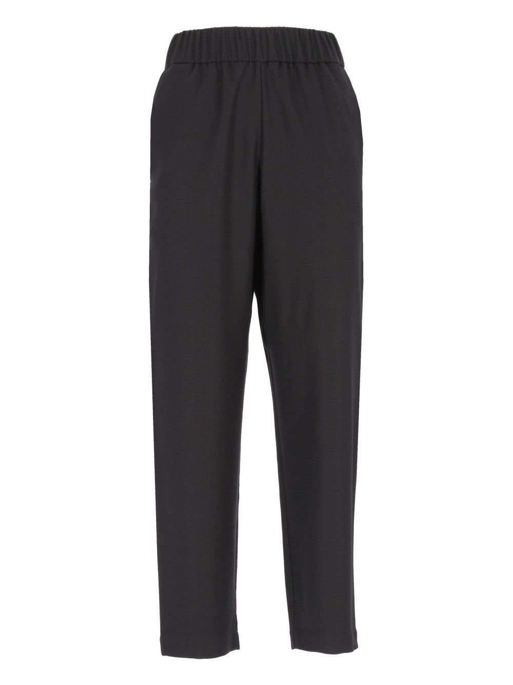 Barena Venezia Pantalone Jole25 Flan 99 Lana 1 Elastan Trousers - Black | e0abe742f855321db8033e7caef2558aea45f721