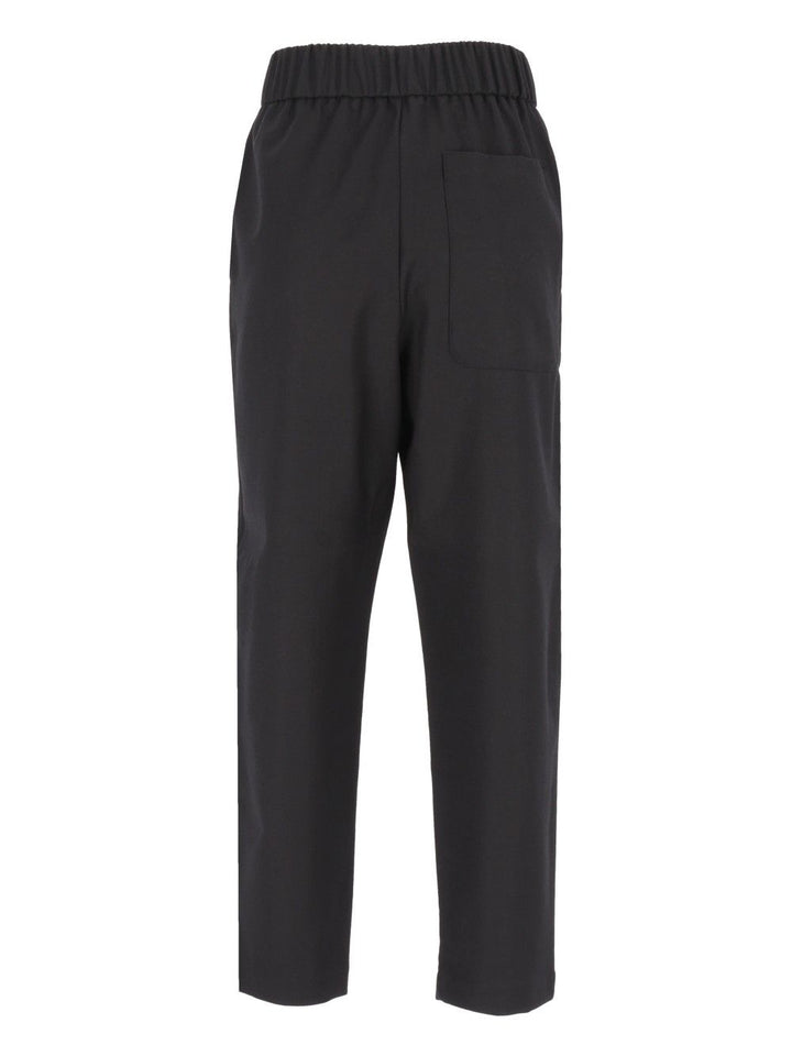 Barena Venezia Pantalone Jole25 Flan 99 Lana 1 Elastan Trousers - Black | fac2816f6c6368ddc2fd72ae3f2339af1be051ab