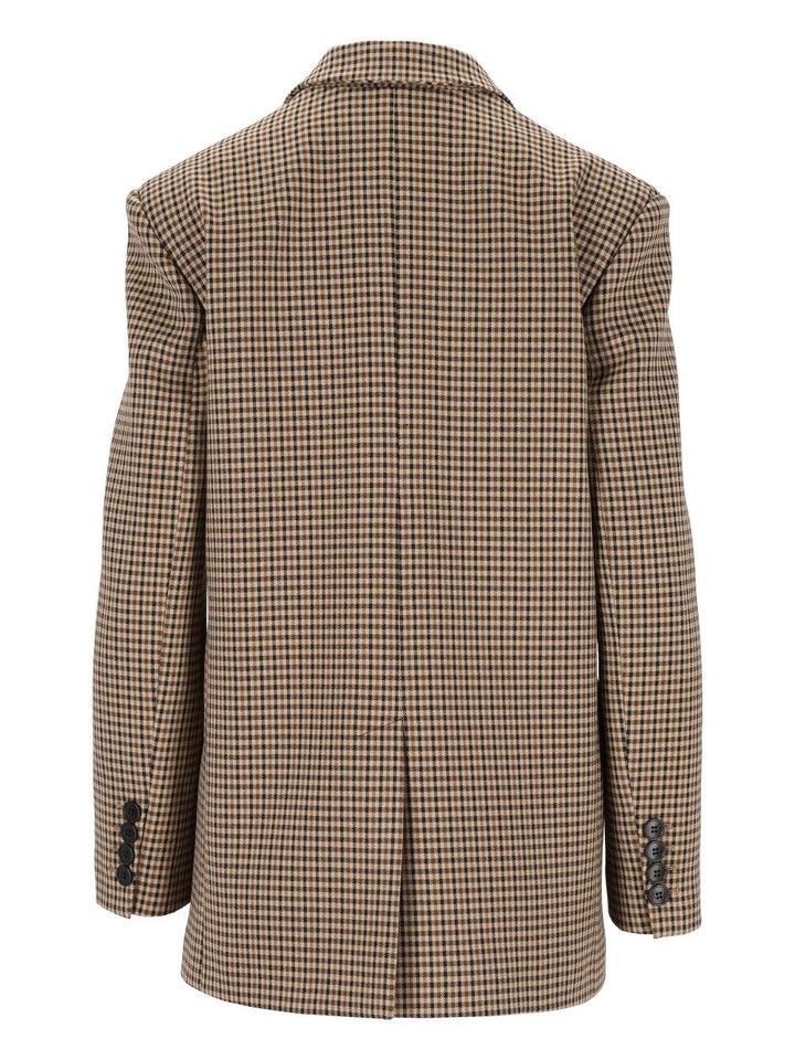 Al Duca D'Aosta Giacca Over Micro Check Jackets - Beige | 3d5f95e96795e6d0c3479d9a43710d27b9e0d5c4