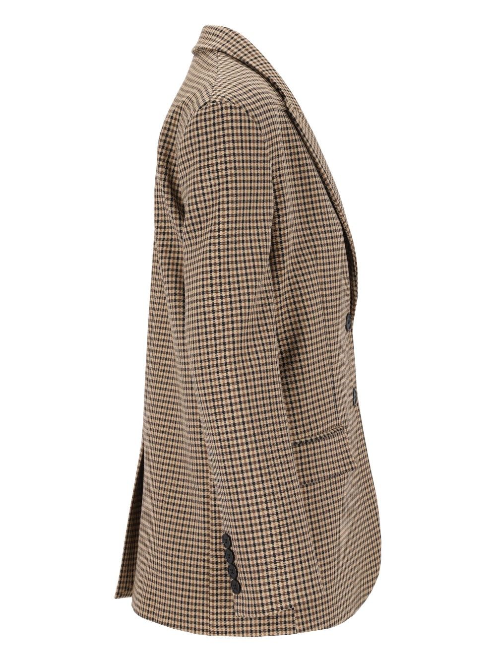 Al Duca D'Aosta Giacca Over Micro Check Jackets - Beige | cbf274cb0851deb822276144f3a4c2f96c08934f