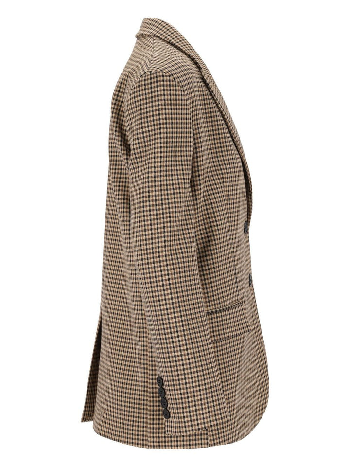 Al Duca D'Aosta Oversized Single-Breasted Blazer Jackets - Beige | d08c5236839062d07325b183f9a000215f3164f6