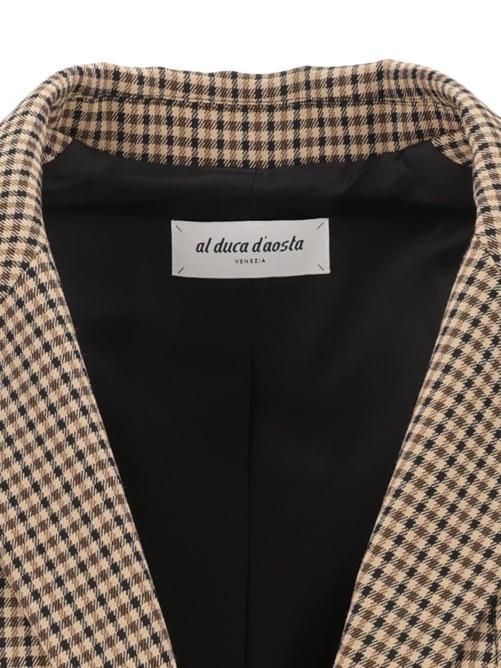 Al Duca D'Aosta Giacca Over Micro Check Jackets - Beige | 6d03eb6100928a277462acef7e5f6a16a6efb3ce