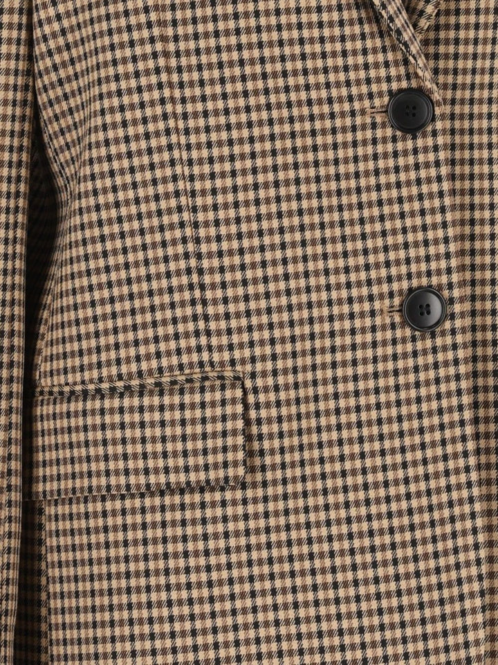 Al Duca D'Aosta Giacca Over Micro Check Jackets - Beige | 533cd431b53853b3fab7b476c6abc07afa8efd85