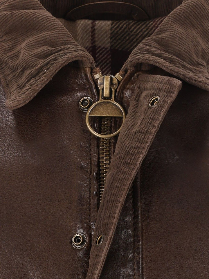 Al Duca D'Aosta Leather Bomber Jacket Jackets - Brown | 97da3c75412f726147f4ff24e172debfabf85f8a