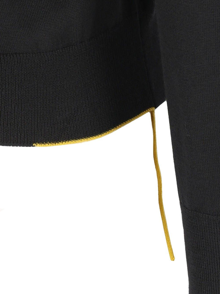 Fendi Pullover Basic Fine Merino Knitwear - Black | 46484a68e1ea8a593efcdb0ea682f140ff7967d9