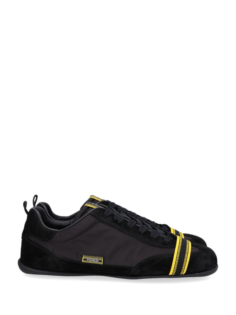 Fendi Sneaker Crosta+Nylon Sneakers - Black | 40c16beaf18098847d9b74c36cbf9045a97259ad