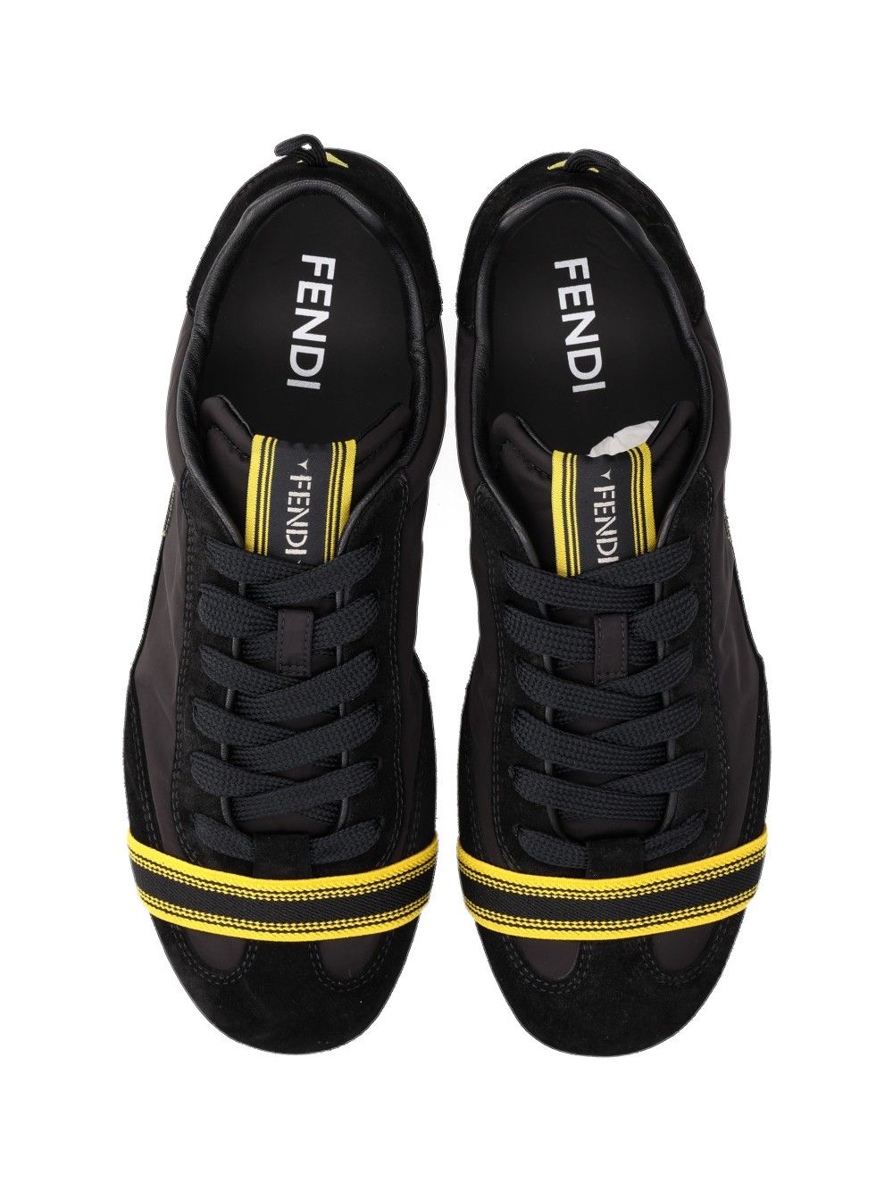 Fendi Sneaker Crosta+Nylon Sneakers - Black | 7f1da798cde8259c4b021289eb777367975d298c