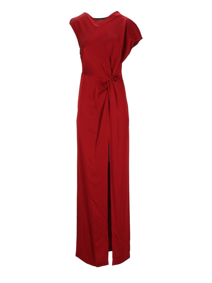 Federica Tosi Abito Lungo Con Spacco Raso Unito Dresses - Red | a984c6ff227bb3184cd6cf0950da30b4e90d1c1a