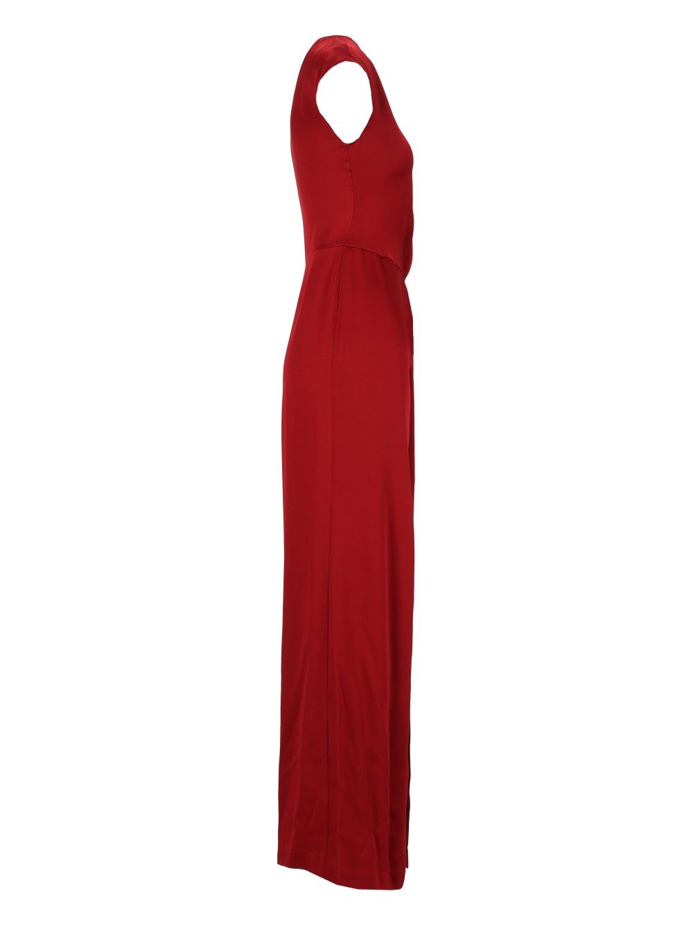 Federica Tosi Abito Lungo Con Spacco Raso Unito Dresses - Red | b155f66ce0ddf6fadcc672a2a114eec36d7b5770