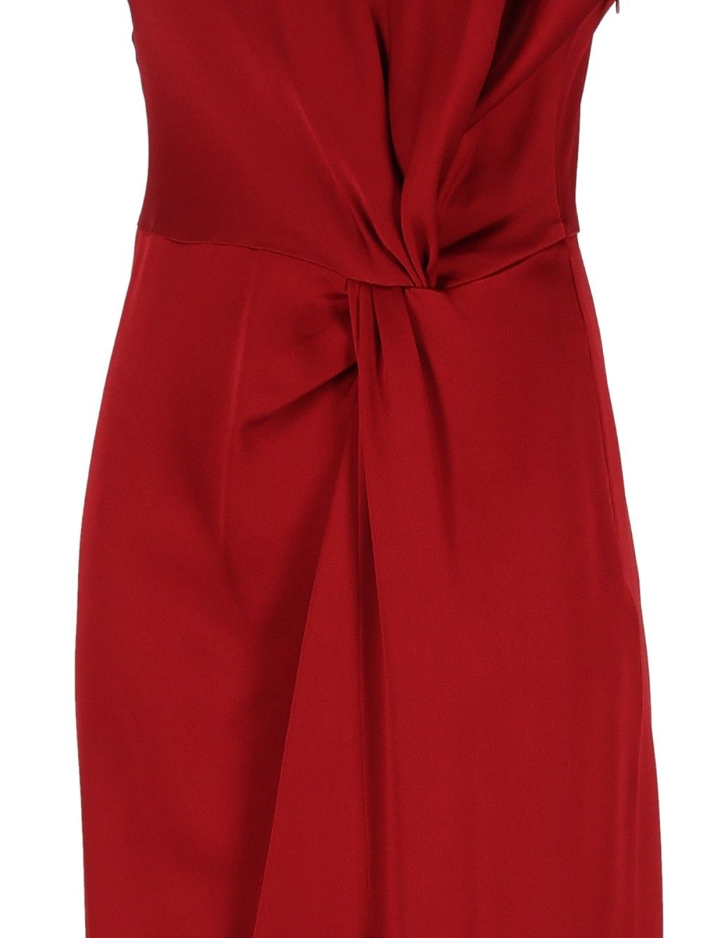 Federica Tosi Abito Lungo Con Spacco Raso Unito Dresses - Red | 0308383f7a99f03c1b386862917a6aaea92b00b9