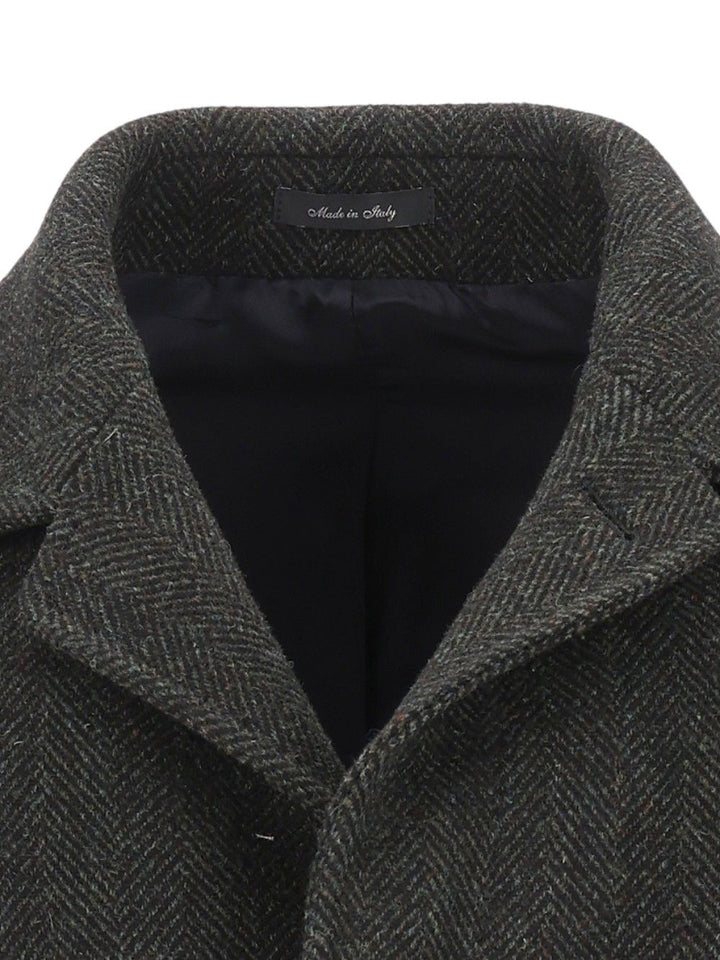 Al Duca D'Aosta Cappotto Abbot.Coperta Resca 100  Lana Coats - Green | 21194ef4ee94b439754a9a84093dc3485308ad68