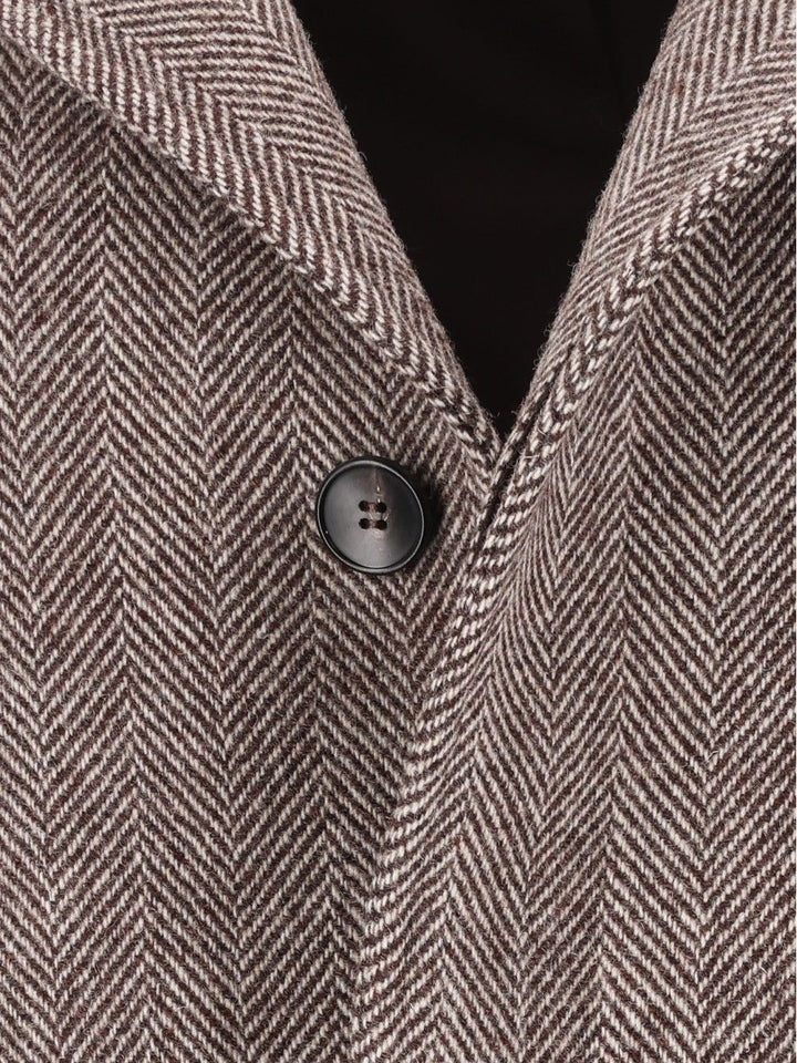 Al Duca D'Aosta Tailored Coat Coats - Brown | b64ed1ce0f6e2858f085fb11405baafe5a44c001