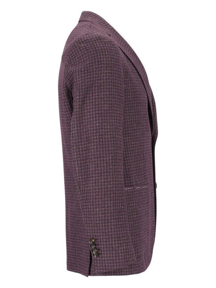 Al Duca D'Aosta Unlined Houndstooth Blazer Jackets - Bordeaux | c0b27bd79975b84a98fc34fe2237e2913f87eb7f