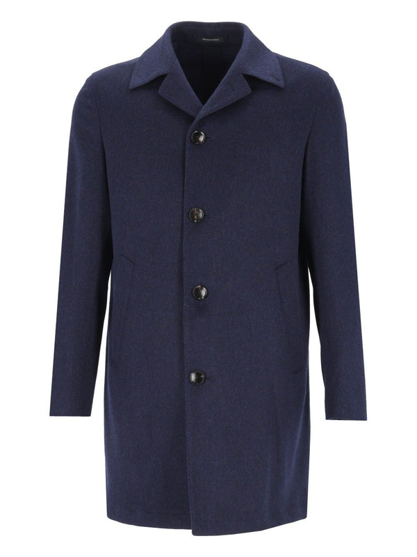 Cappotto Corto Sfoderato Loro Piana 100 Cachemire Coats Blue