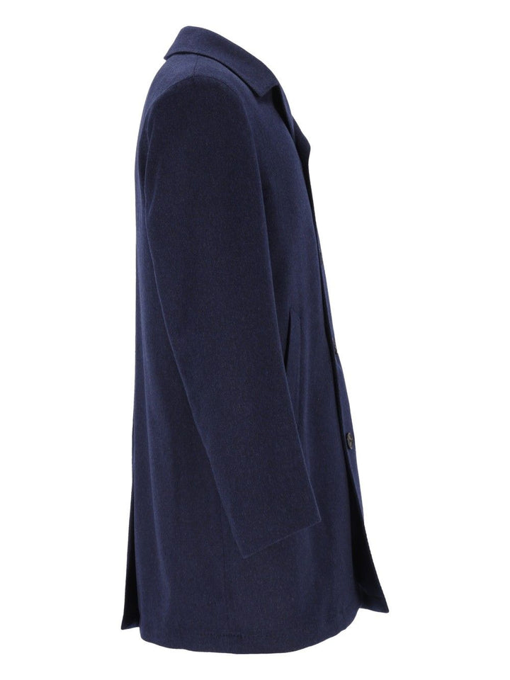 Al Duca D'Aosta Loro Piana Short Cashmere Coat Coats - Blue | 017ef8daa2179d88979854f0b74e87e37fce86e5