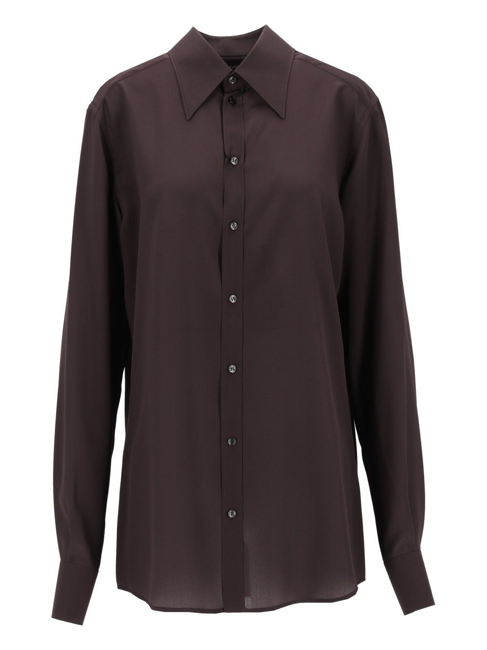 Dolce & Gabbana Shirt In Silk Crêpe De Chine Shirts - Brown | 923a430beba5f7568f6a325964691a1c0212c4d7