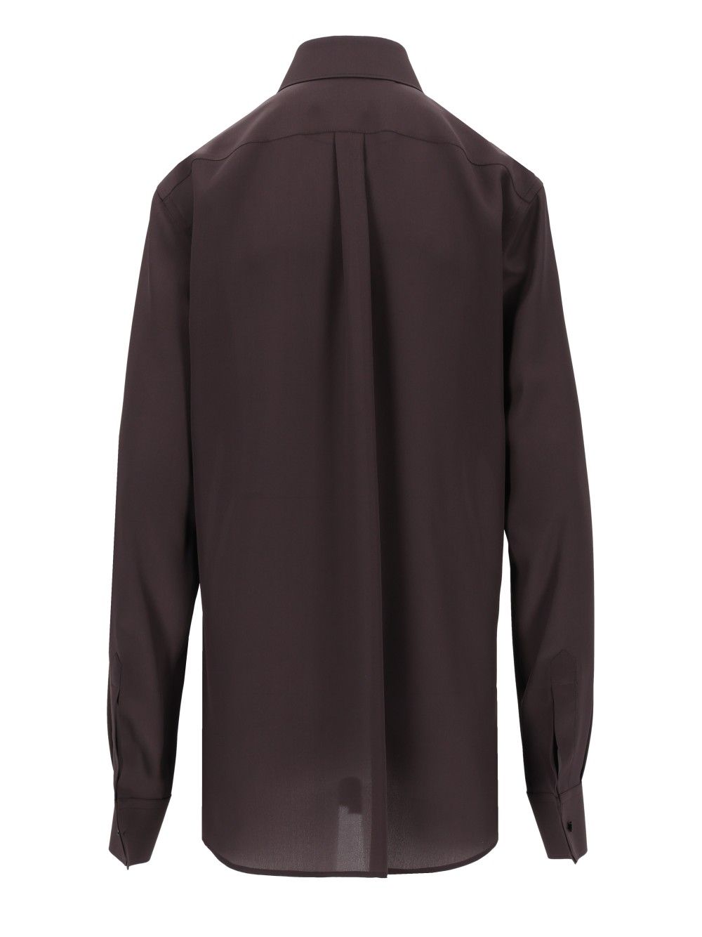 Dolce & Gabbana Shirt In Silk Crêpe De Chine Shirts - Brown | 2f2aef91758c579d0ed03585149a7924eb827f86